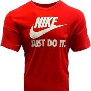 NIKE Men's "Just Do It" Dri-Fit Short Sleeve T-Shirt (Large - Red) NEW!